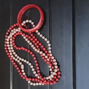 CUTE 3 PC JEWERLY SET- 2 NECKLACES & BRACELET